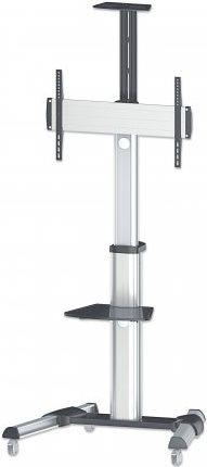 Manhattan 461245 supporto da tavolo per Tv a schermo piatto 177,8 cm [70] Nero, Argento Pavimento (TV & Monitor Mount, Trolley