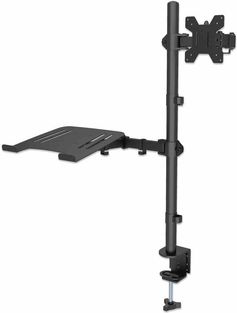 Manhattan 462136 supporto da tavolo per Tv a schermo piatto 81,3 cm [32] Nero Scrivania (TV/MONITOR DESK/LAPTOP - COMBO-MOUNT 2