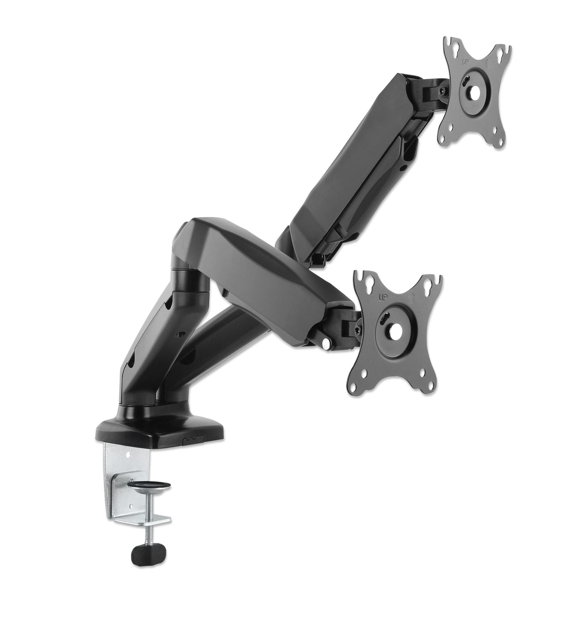 Manhattan 462501 supporto da tavolo per Tv a schermo piatto 81,3 cm [32] Nero Scrivania (TV/MONITOR DESK MOUNT - DUAL-SPRING FU