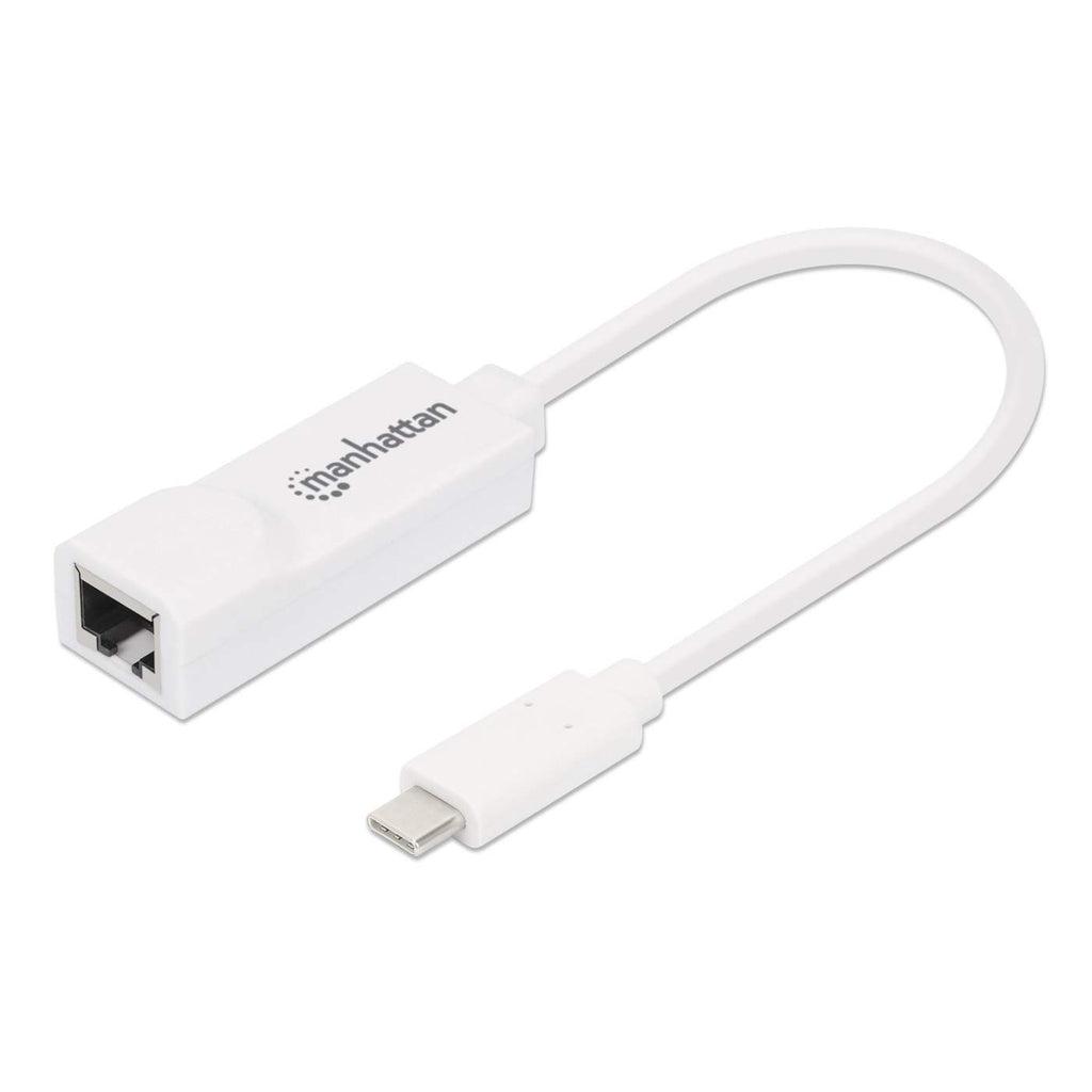 Manhattan 507585 scheda di rete e adattatore Ethernet 100 Mbit/s (USB-C GIGABIT NETWORK ADAPTER- - 10/100/1000 MBPS WHITE BLIST
