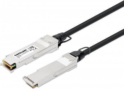 Intellinet 508506 cavo InfiniBand e in fibra ottica 1 m QSFP+ Nero, Argento
