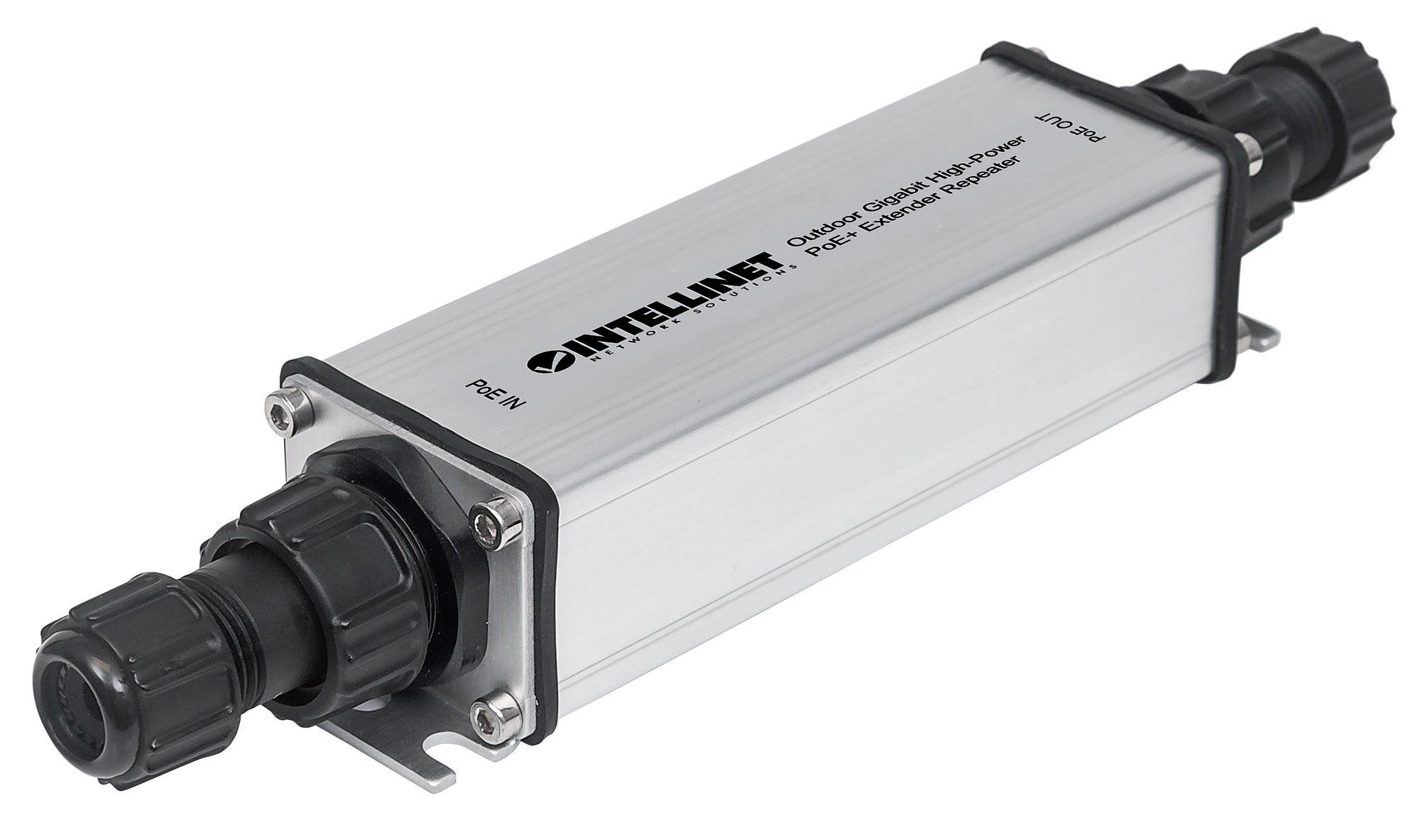 Intellinet 561211 adattatore PoE e iniettore (Outdoor Gigabit High-Power PoE+ Extender Repeater, IEEE 802.3at/af Power over Eth