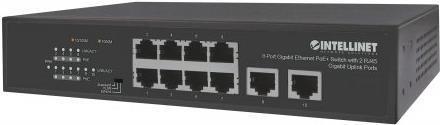 Intellinet a 8 porte Gigabit Ethernet POE+ Switch con 2 porte Uplink-Porte Gigabit IEEE 802.3at/AF Power su Ethernet (Poe+/Poe)