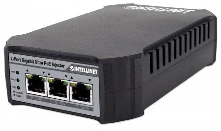 Intellinet 561488-UK adattatore PoE e iniettore Gigabit Ethernet (2-PORT POE ULTRA INJECTOR- - 10/100/1000 1X50W/1X30W UK 3-PIN)