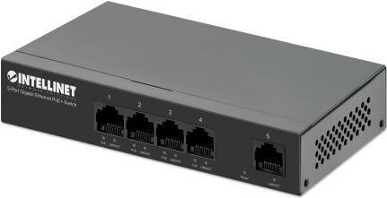 Intellinet a 5 porte Gigabit Ethernet Poe+ Switch quattro porte PSE POE+ Gigabit, una porta gigabit, budget per prestazioni Poe