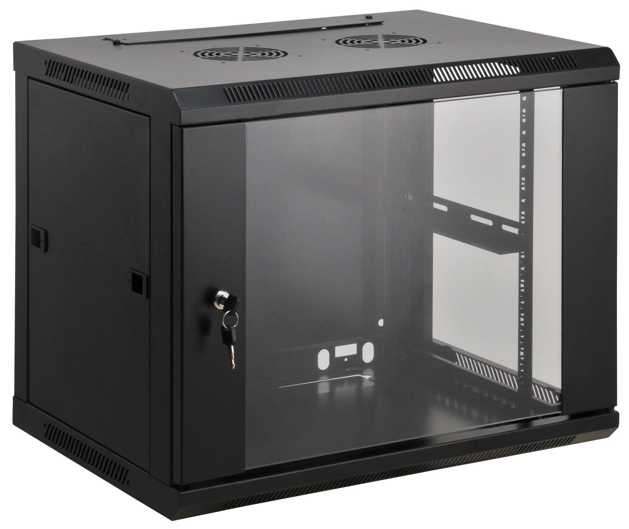 Intellinet 711753 rack 6U Da parete Nero (NETWORK CABINET WALL MOUNT 6U- - STANDARD 600MM BLACK ASSEMBLED)