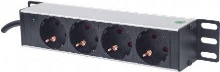 Intellinet 714020 unitÃƒÂ  di distribuzione dell'energia (PDU) 4 presa(e) AC 1U Grigio