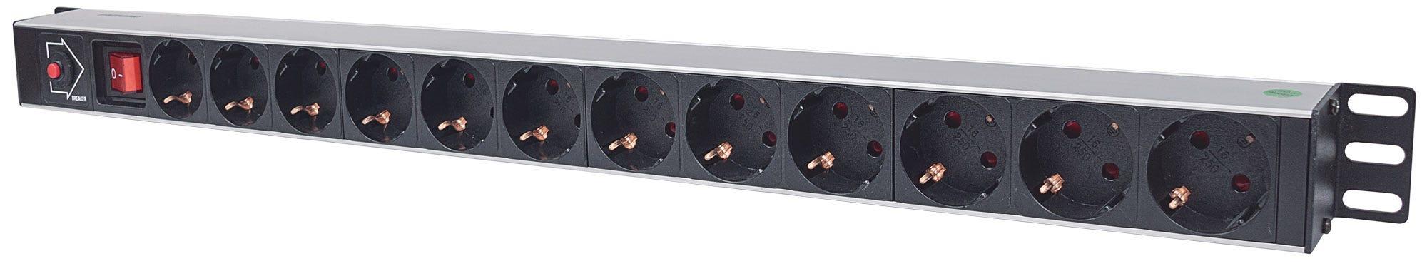 Intellinet 714044 unitÃƒÂ  di distribuzione dell'energia (PDU) 12 presa(e) AC 1U Nero