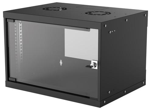 Intellinet 714143 rack 6U Da parete Nero (Network Cabinet, Wall Mount [Basic], 6U, Usable Depth 340mm/Width 485mm, Black, Flatp