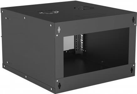 Intellinet 714785 rack 6U Da parete Nero (Network Cabinet, Wall Mount [Basic], 6U, Usable Depth 500mm/Width 485mm, Black, Flatp