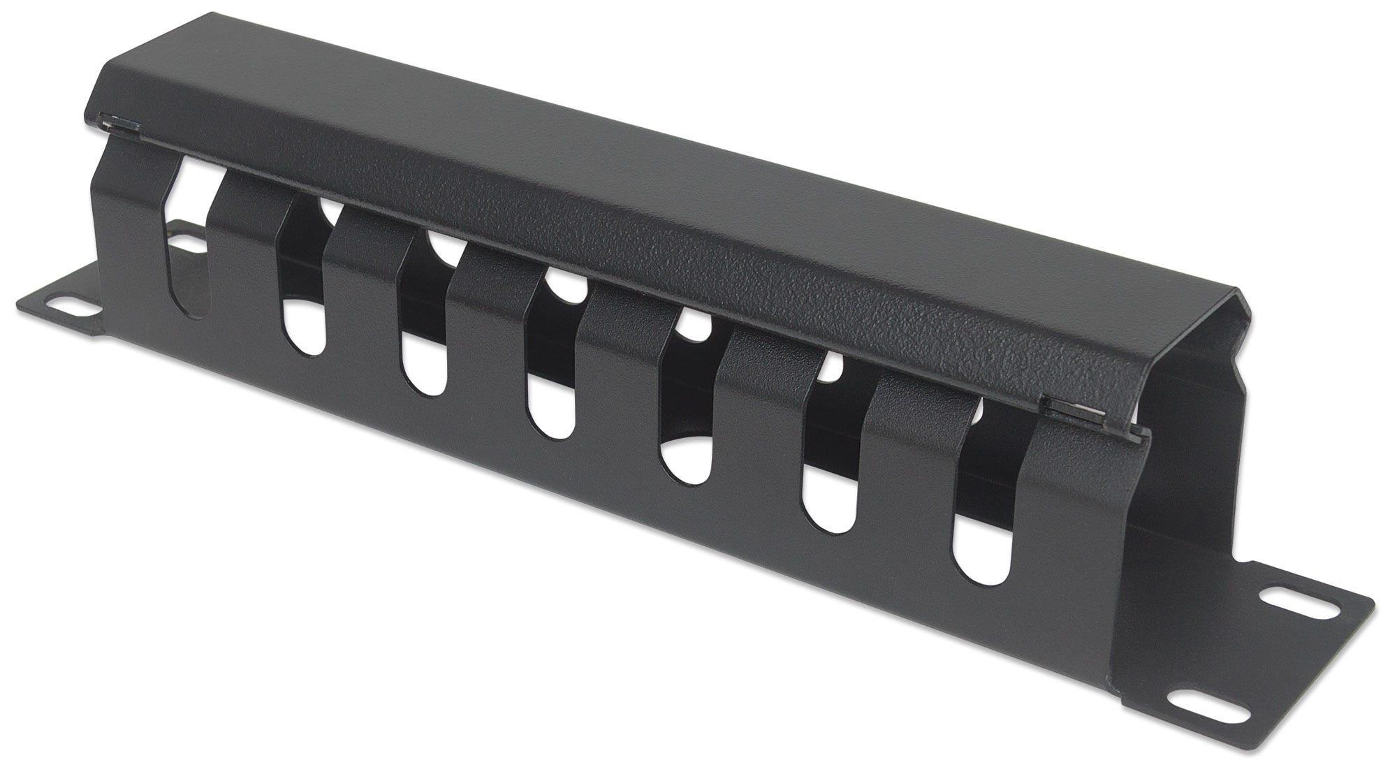 Intellinet 714853 porta accessori Pannello di gestione del cavo (10IN CABLE MANAGEMENT PANEL 1U- - COVERED BLACK)