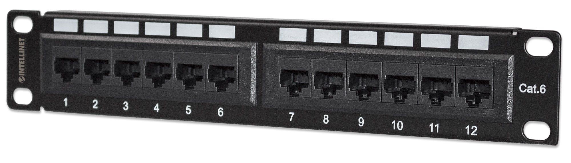 Intellinet 720748 pezzo di pannello 1U (CAT6 PATCH PANEL 10IN 12-PORT- - UTP 1U UNSHIELDED)