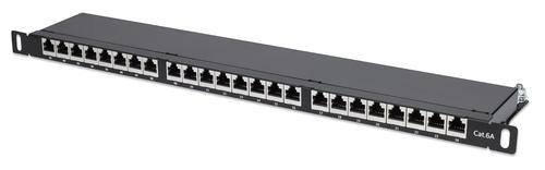 Intellinet 720922 pezzo di pannello 0.5U (CAT6A PATCH PANEL 24-PORT FTP- - 0.5U SHIELD 90/DEG TOP/PUN DOWN)