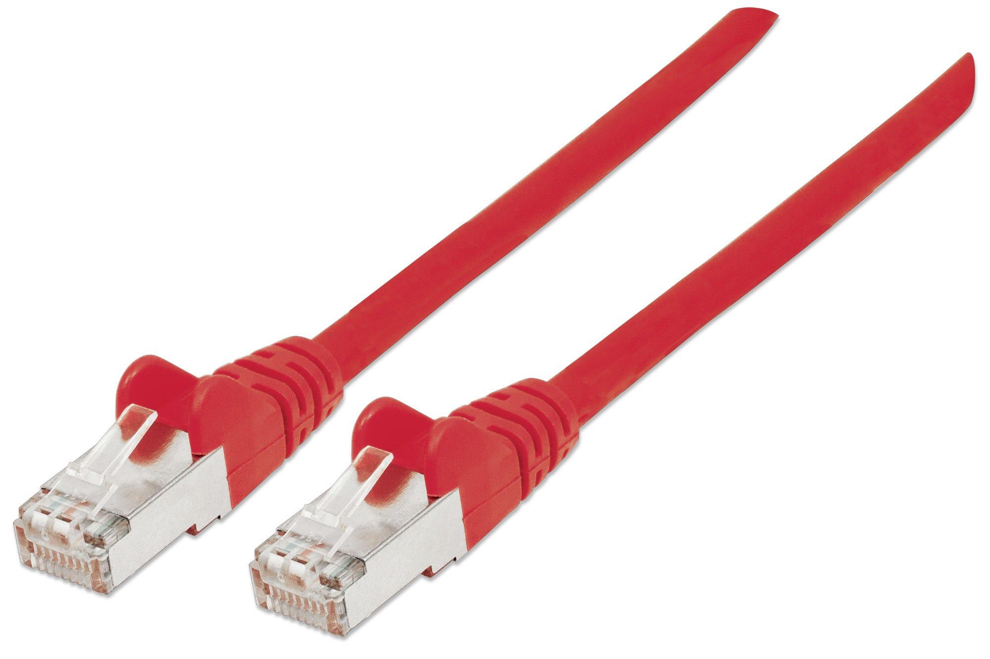 Intellinet 1m Cat6 SFTP cavo di rete Rosso S/FTP S-STP (NETWORK CABLE CAT6 COPPER 1M- - RED S/FTP SNAGLESS/BOOTED)