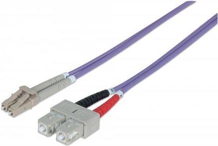 Intellinet 750929 cavo a fibre ottiche 2 m LC SC OM4 Viola (Fiber Optic Patch Cable - Duplex Multimode - Warranty 12M)
