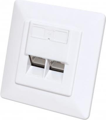 Intellinet 771917 presa energia 2 x RJ-45 Bianco