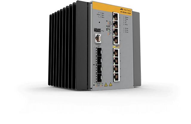 Allied Telesis AT-IE300-12GP-80 Gestito L3 Gigabit Ethernet 10/100/1000 Supporto Power over Ethernet PoE Nero Grigio (Managed I