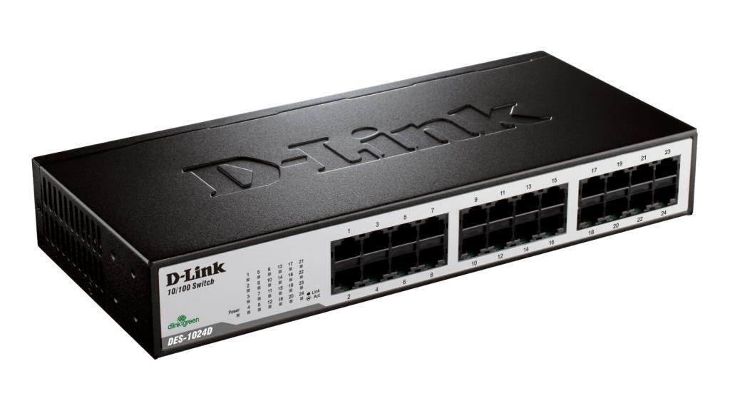 Switch UnManaged - D-Link 24 porte 10/100Mbps - Metallo & Rackable