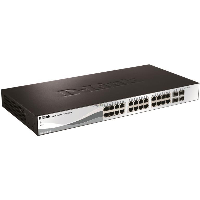 Switch Web Managed - D-Link Smart+ 24 porte 10/100/1000Mbps + 4 porte SFP