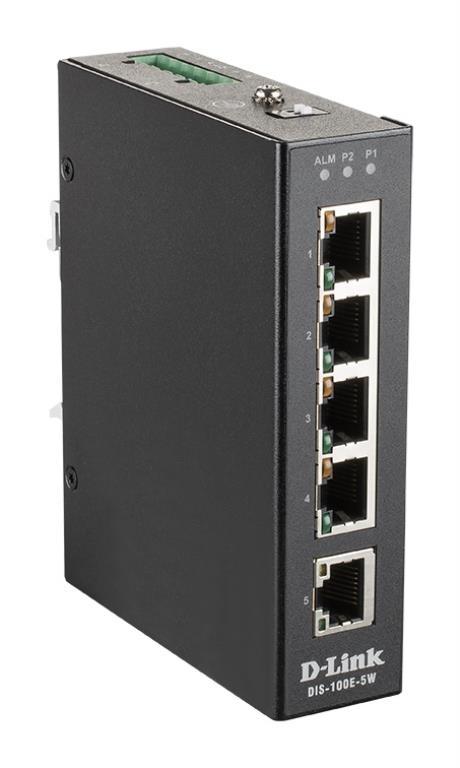 Switch unmanageable Industriale 5 Porte 10/100 - Formato Rail-DIN