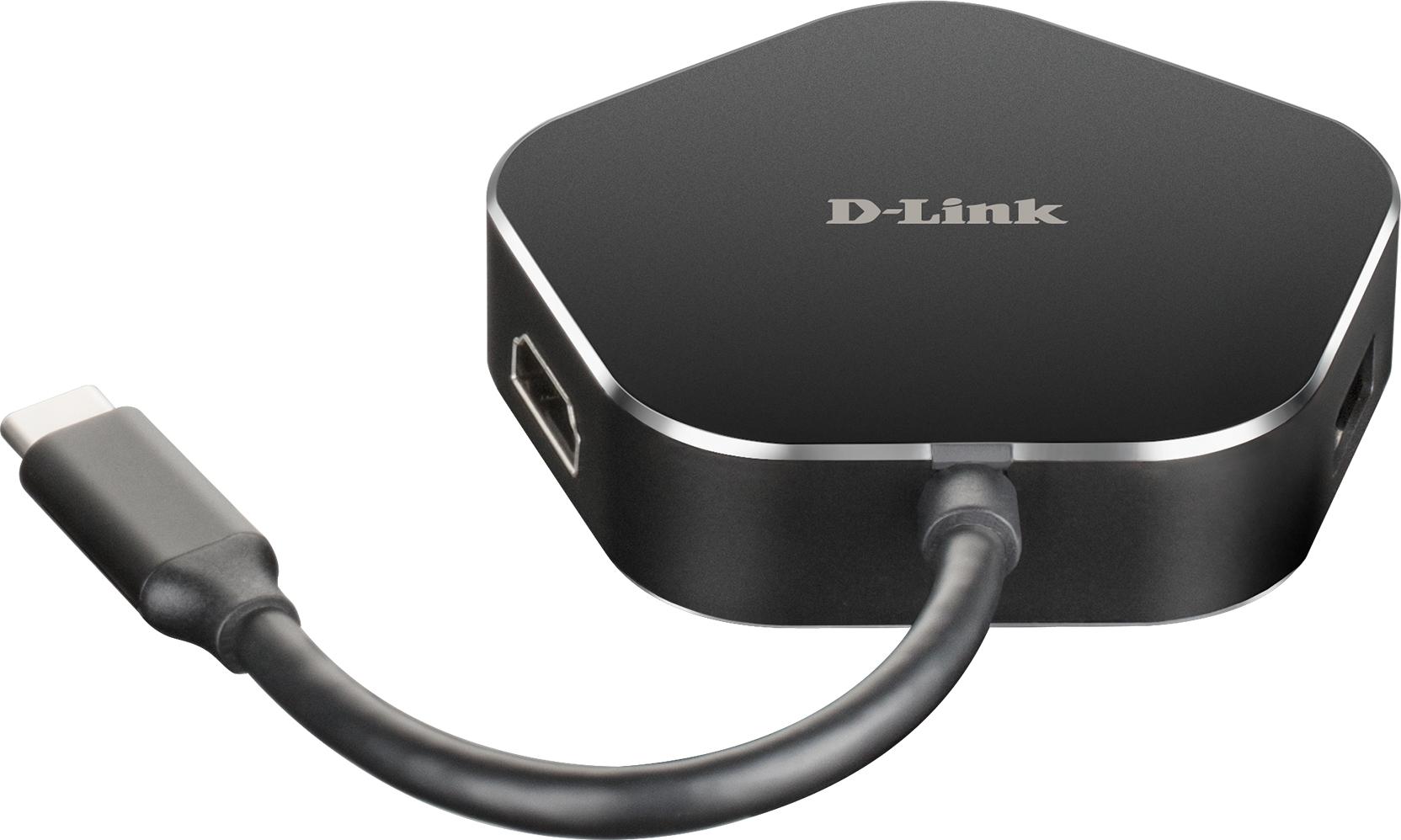 D-Link DUB-M420 replicatore di porte e docking station per laptop Cablato Thunderbolt 3 Alluminio, Nero (D-Link DUB-M420 - dock