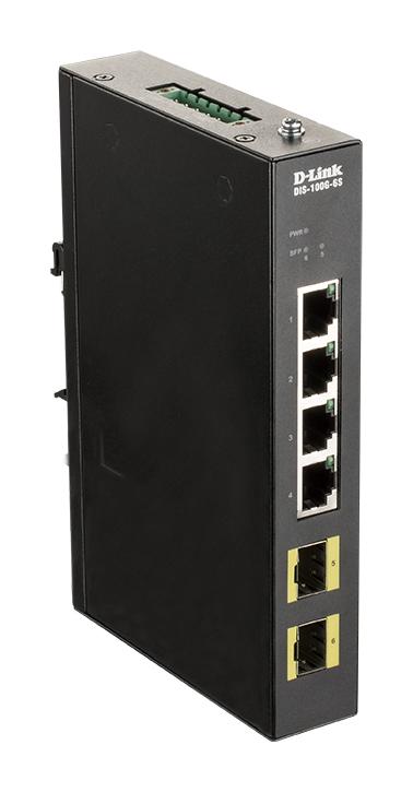 D-Link DIS-100G-6S switch di rete Non gestito Gigabit Ethernet (10/100/1000) Nero [DIS-100G-6S]