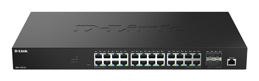 D-Link DMS-1250-28/E switch di rete Gestito L2 2.5G Ethernet (100/1000/2500) Nero