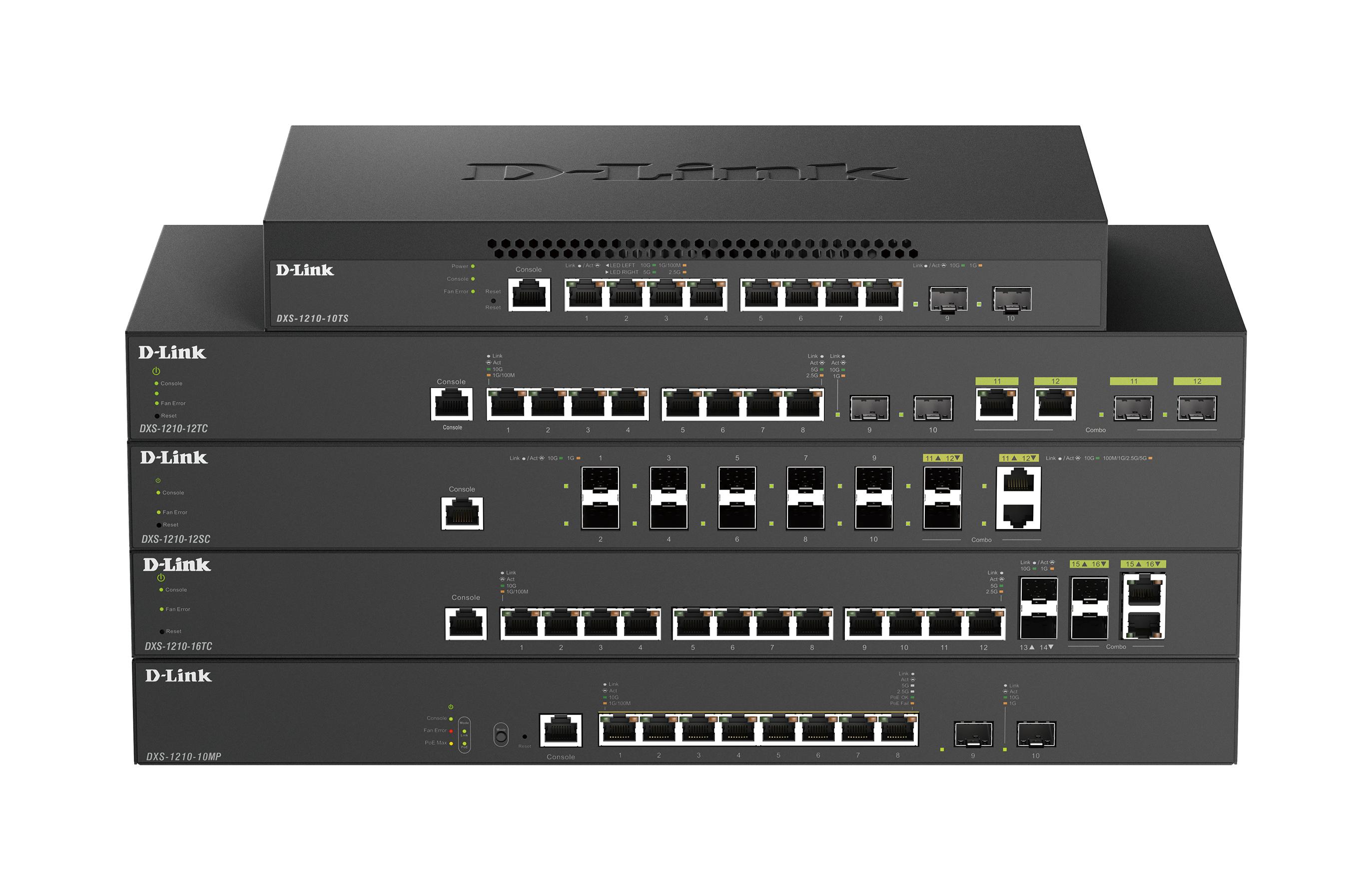 D-Link DXS-1210-10MP/B switch di rete Gestito L2+ 5G Ethernet (100/1000/5000) Nero