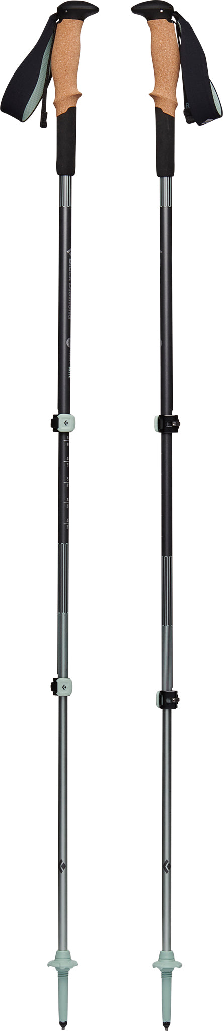 Bastoncini trekking Pursuit Shock S M grigio verde 1 paio 110-125 cm