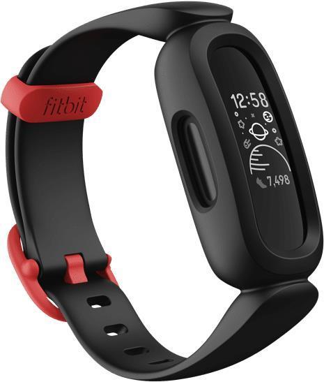 Fitbit Ace 3 PMOLED Braccialetto per rilevamento di attivitÃƒÆ’Ã‚Â  Nero, Rosso (Fitbit Ace 3 - Black - activity trac
