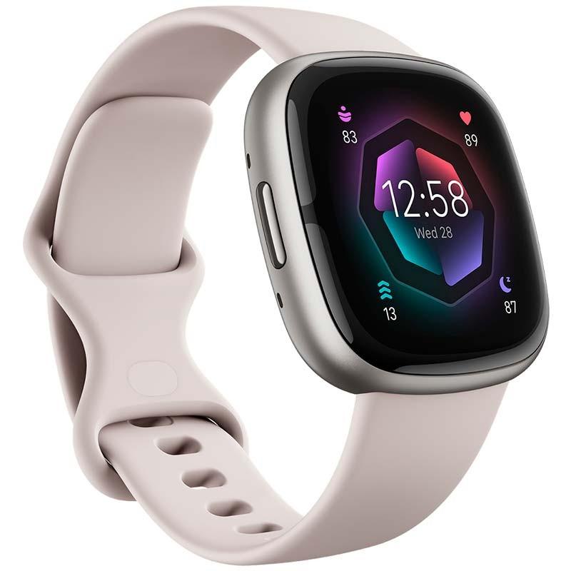 Fitbit Sense 2 Digitale Touch screen Alluminio GPS [satellitare] (Fitbit Sense 2 - platinum aluminum - s)