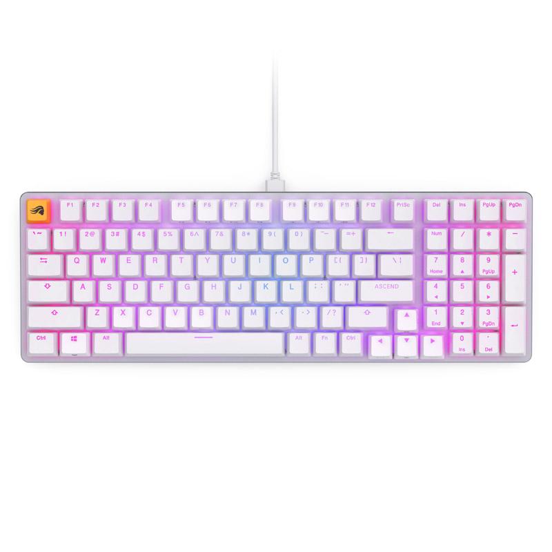 Glorious PC Gaming Race GMMK 2 tastiera USB Inglese US Bianco (Glorious GMMK 2 96 Mechanical Gaming Keyboard - Fox switch ANSI-