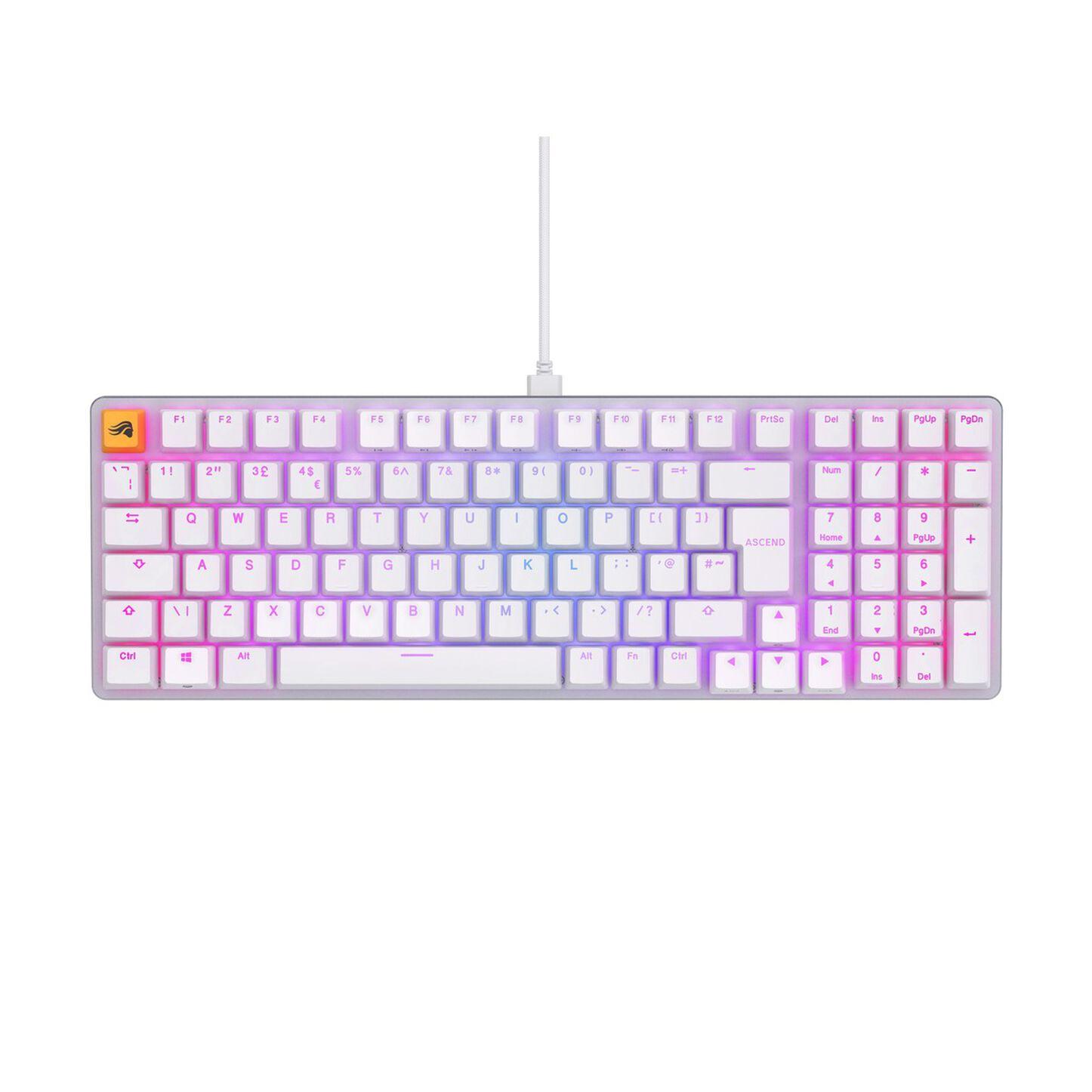 Glorious GMMK 2 96 RGB USB Mechanical Gaming Keyboard UK ISO - White [GLO-GMMK2-