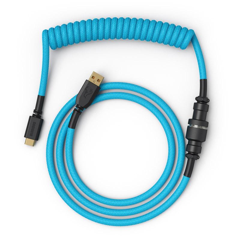 Glorious PC Gaming Race Coiled Blu 1,37 m USB tipo A, USB tipo-C (Glorious Coiled Cable USB-C to USB-A Electric Blue [GLO-CBL-C