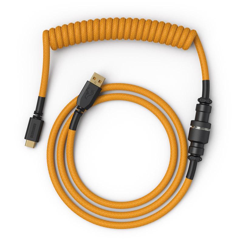 Glorious PC Gaming Race Coiled Oro 1,37 m USB tipo A, USB tipo-C (Glorious Coiled Cable USB-C to USB-A Glorious Yellow [GLO-CBL