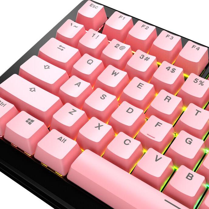 Glorious GPBT Basics KeyCaps, ANSI Layout (US), PBT, Dye-Sub-Potion Pink (Glo-KB-Acc-Gpbt-Ba-PPNK-US)
