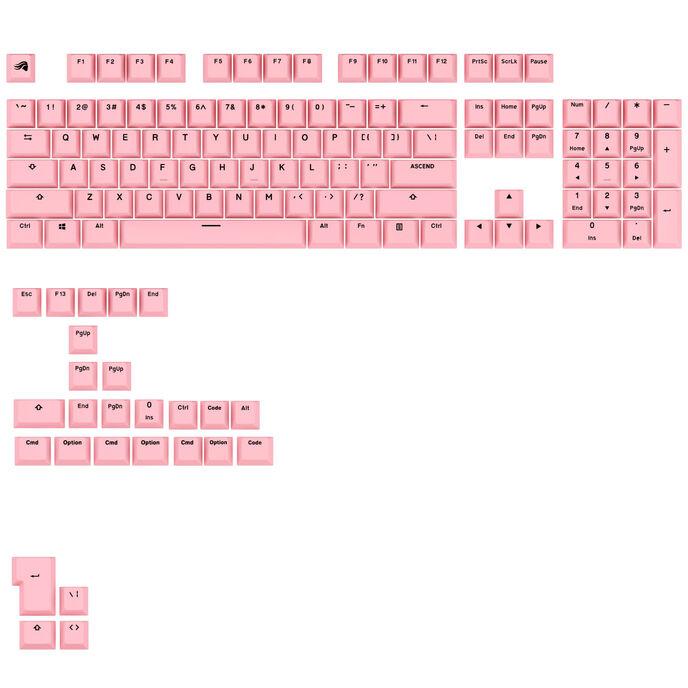 Glorious GPBT Basics KeyCaps, ANSI Layout (US), PBT, Dye-Sub-Potion Pink (Glo-KB-Acc-Gpbt-Ba-PPNK-US)