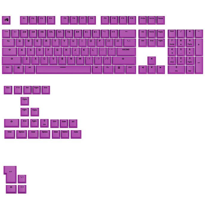 Glorious GPBT Basics KeyCaps, ANSI Layout (US), PBT, Dye Sub-Epic Purple (Glo-KB-Acc-Gpbt-Ba-Epur-US)