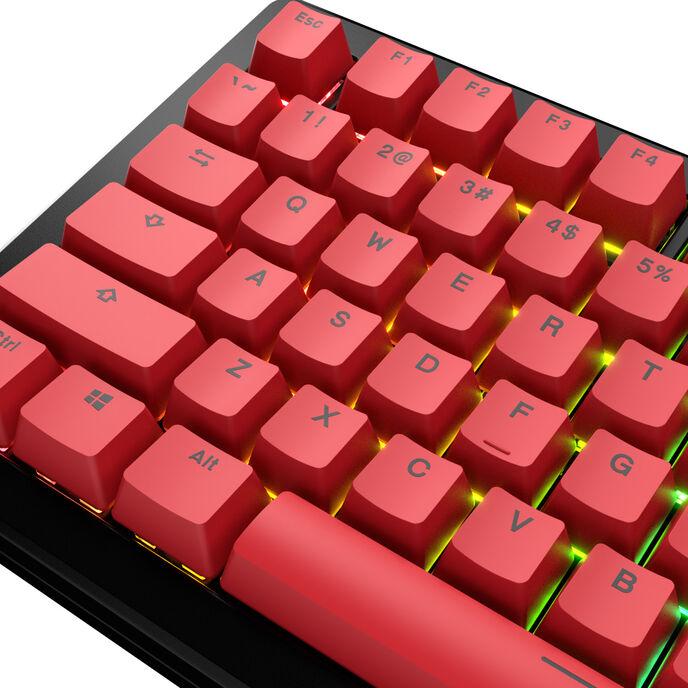 Glorious GPBT Basics KeyCaps, ANSI Layout (US), PBT, Dye Sub-Revive Red (Glo-KB-Acc-Gpbt-Ba-Red-US)