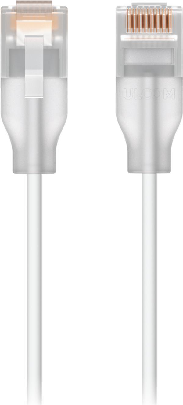 Ubiquiti UACC-Cable-Patch-EL-0.15M-W cavo di rete Translucent Bianco 015 m Cat6 (Nano-thin patch cable with a - translucent boo