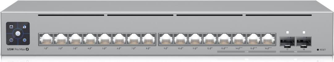 Switch UBIQUITI 12G 4MG 2SFP+ 180W 4x2,5G 12x10/100/1000 2xSFP+ PoE+ L3