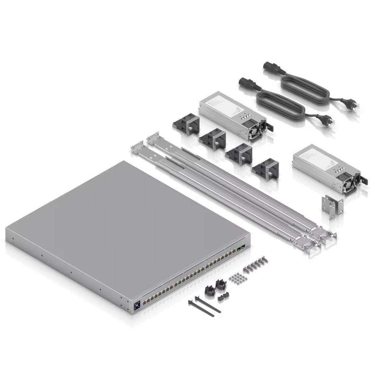 Ubiquiti ECS-24-PoE (1050W) | Switch | Etherlighting™, 8x 2.5 GbE RJ45, 16x 10 GbE RJ45, 2x SFP28, L3, PoE+++