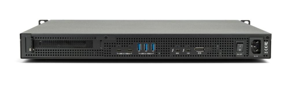 Thunderbay Flex 1U4 - Box rackable 1U 4 bays 3.5" SATA/SAS/U.2 NVMe - TB3, USB 3.2 Gen2 type-C, DP - Avec SoftRAID XT