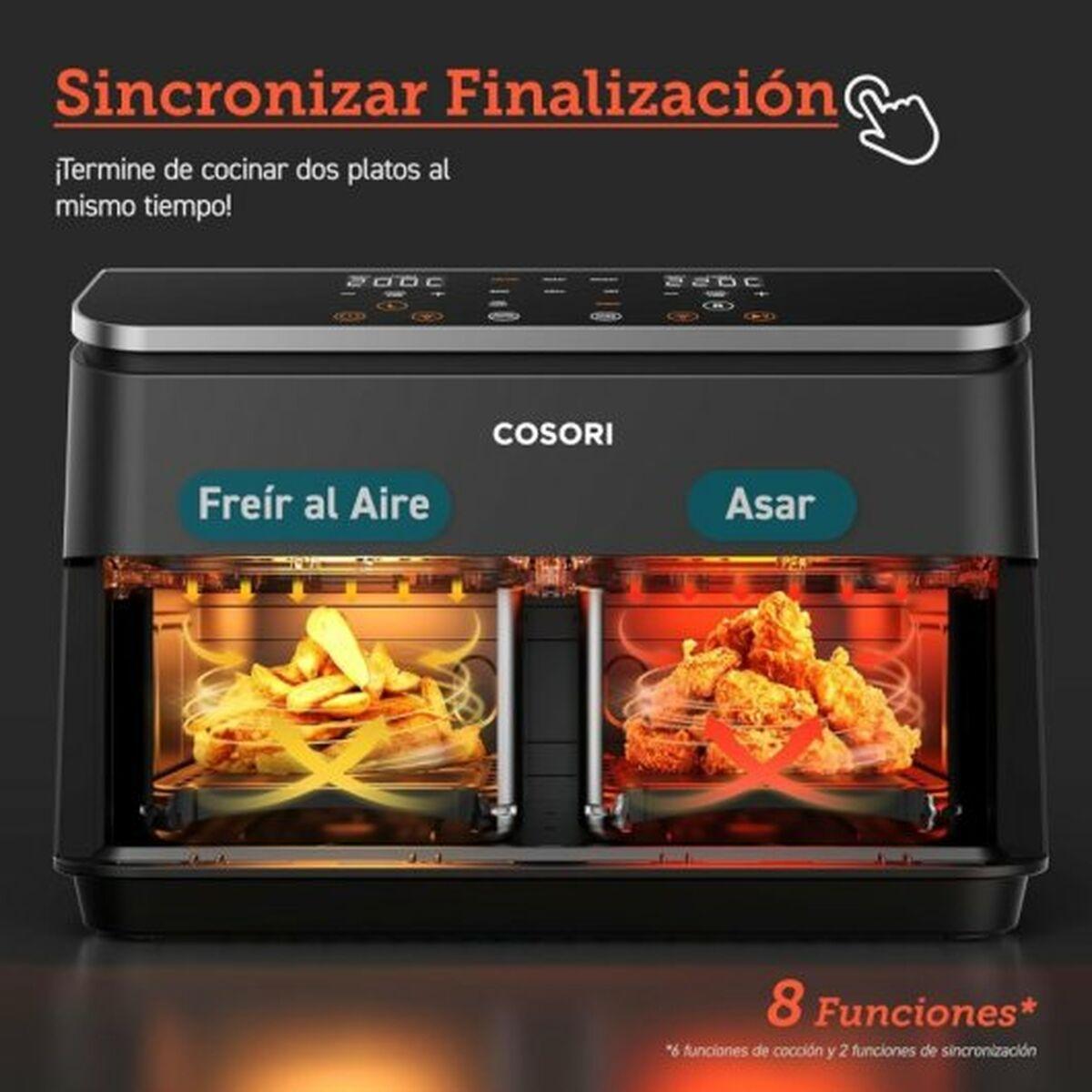 Friggitrice senza Olio Cosori Dual Basket 8.5 Chef Edition Nero 8,5 L