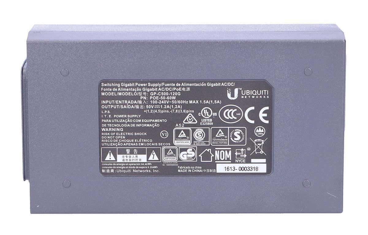 Ubiquiti POE-50-60W Alimentatore PoE 50V 12A 60W dedicato ad airFiber