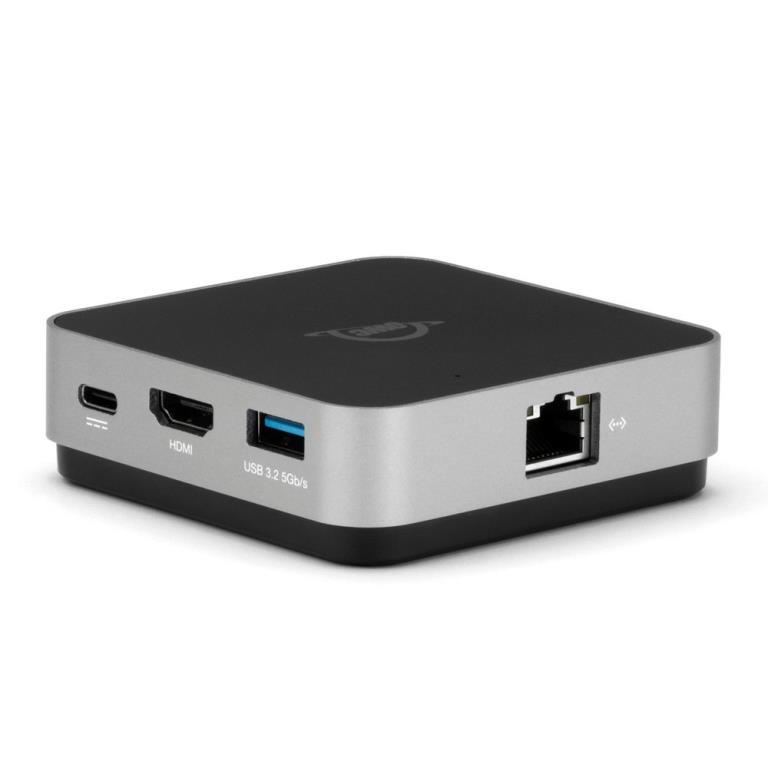 OWC USB-C Travel Dock E 6 ports : 2x USB3.2 Gen1 / USB-C / GbE / SD / HDMI 2.0 - Gris Sidéral