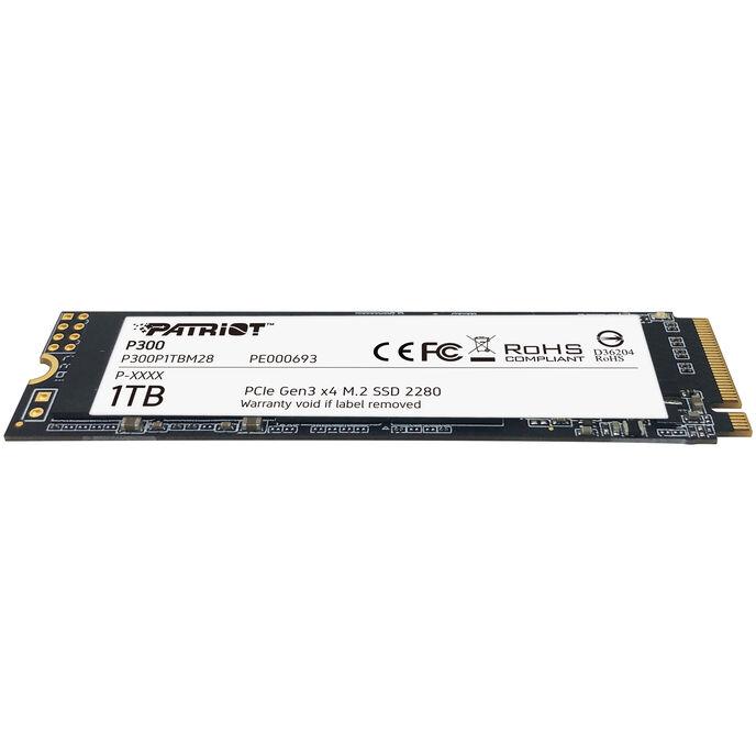 SSD PATRIOT 1TB P300 M.22280 PCIe Gen3 x4 READ:1700MB WRITE:1650 MB/S - P300P1TBM28