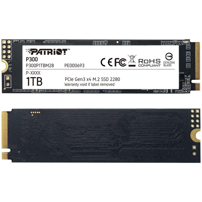 SSD PATRIOT 1TB P300 M.22280 PCIe Gen3 x4 READ:1700MB WRITE:1650 MB/S - P300P1TBM28