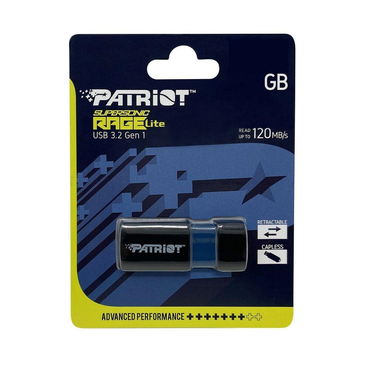 Patriot Memory Supersonic Rage Lite unit flash USB 64 GB USB tipo A 3.2 Gen 1 3.1 Gen 1 Nero Blu (Supersonic Rage Lite Usb - F