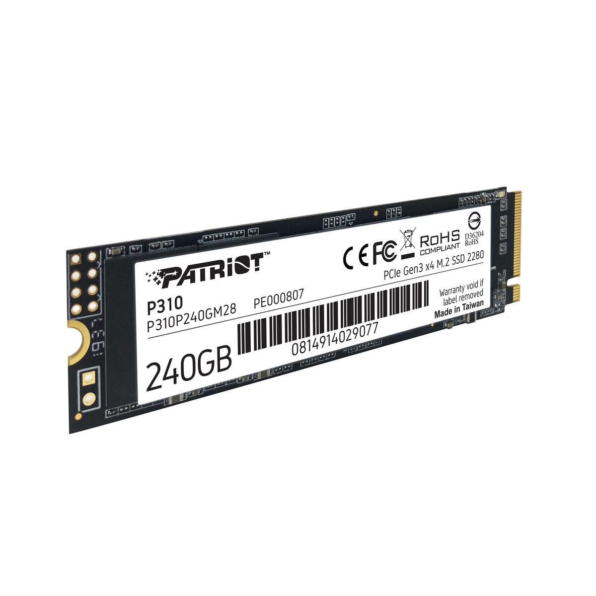 Patriot Memory P310 M.2 240 GB PCI Express 3.0 NVMe (Patriot P310 [P310P240GM28] 240GB NVMe SSD, M.2 Interface, PCIe Gen3, 2280